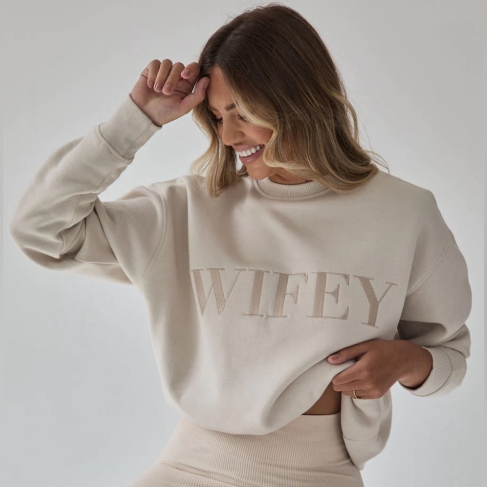 Six Stories wifey sweatshirt.